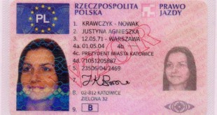 PL driving license front